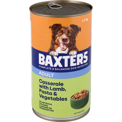 baxter's wet dog food lamb pasta & veges