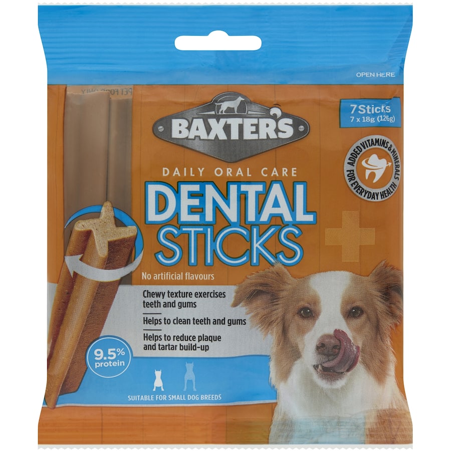 Baxters Small Breed Dog Treats Dental Sticks