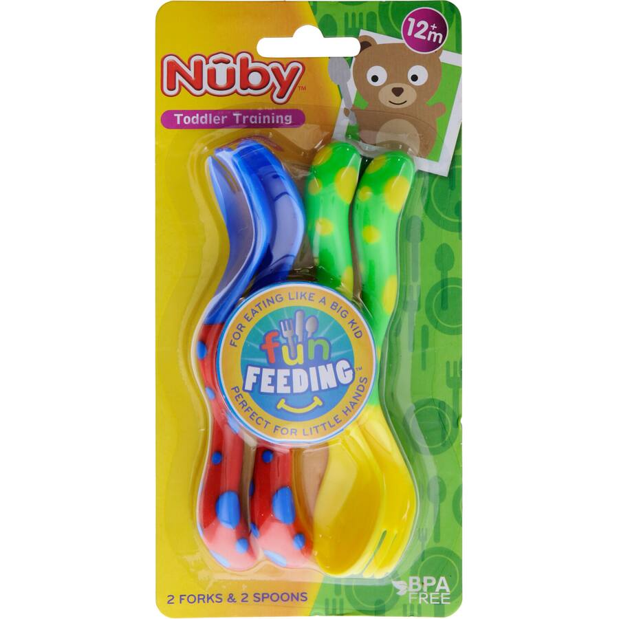 Nuby Baby Cutlery Starter Fork & Spoon Set
