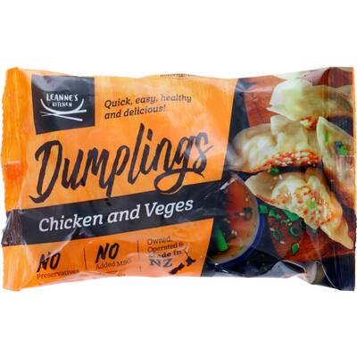 leanne's kitchen dumplings chicken & veges