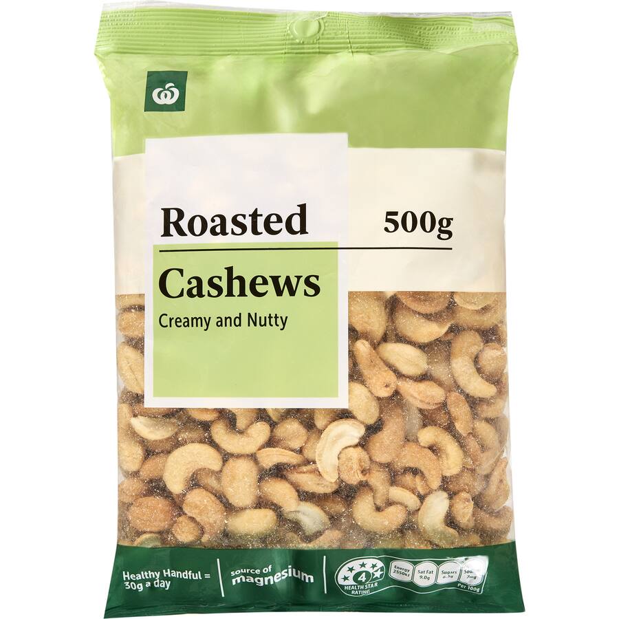 Woolworths Cashews Roasted Unsalted