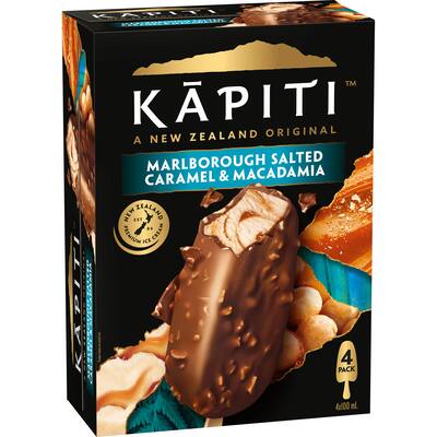 kapiti ice cream on stick salted caramel  macadamia