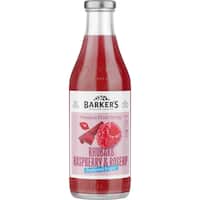 Barker's Reduced Sugar Rhubarb With Raspberry & Rosehip Pressed Fruit Syrup (710ml)