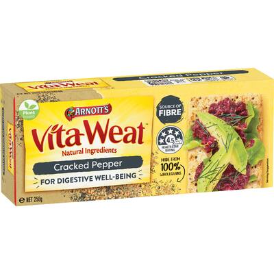 arnotts vita weat crispbread cracked pepper