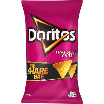 doritos corn chips thai sweet chilli share bag
