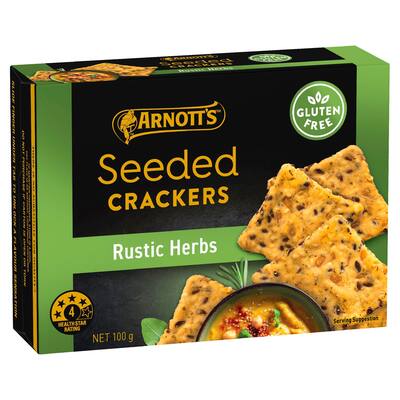 arnott's gold seeded crackers rustic herbs gluten free