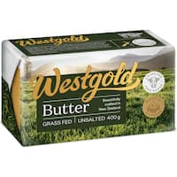 Westgold Unsalted Grass Fed New Zealand Butter (400g)