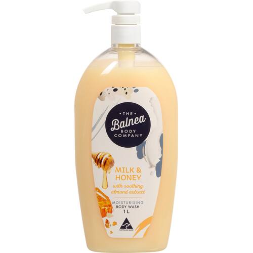 Balnea Milk and Honey Body Wash 1L bunch