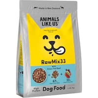 animals like us dry dog food raw mix 33 grass fed beef