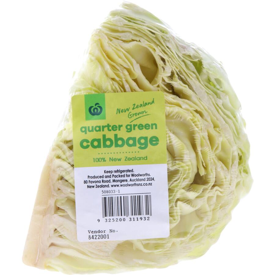 Fresh Vegetable Cabbage Green Quarter