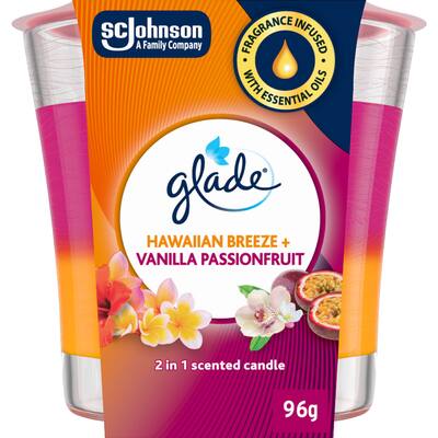 glade 2 in 1 scented candle passion fruit hawaiian breeze
