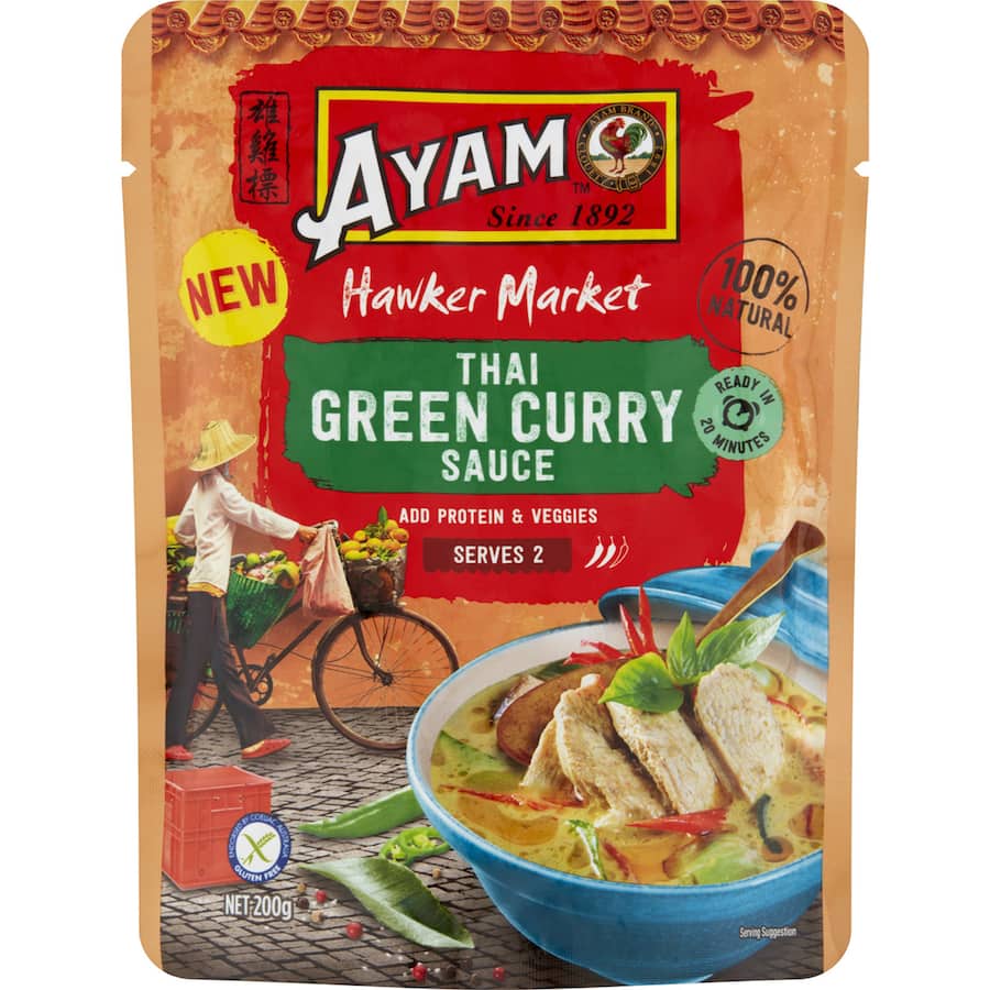 Ayam Curry Sauce Hawker Market Thai Green