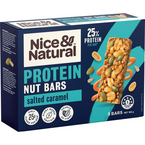 Nice & Natural Protein Nut Bars 3 Super Seeds Salted Caramel