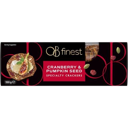 Ob Finest Crackers Cranberry & Pumpkin