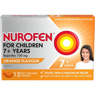 nurofen children ibuprofen 7+ years orange
