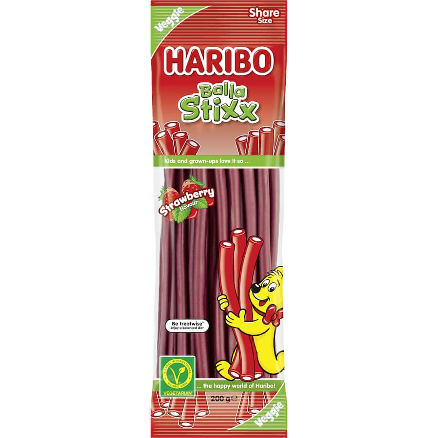 Haribo Sweets Balla Stixx Strawberry