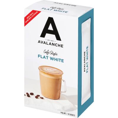 avalanche coffee sachets flat white