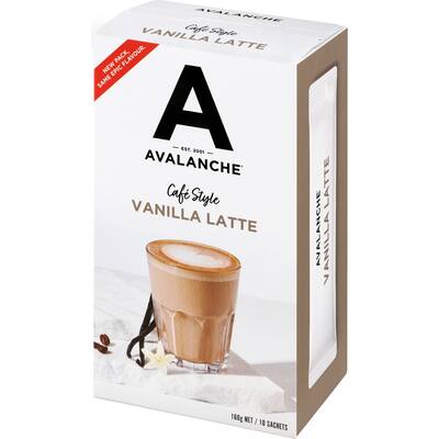 avalanche coffee sachets vanilla latte