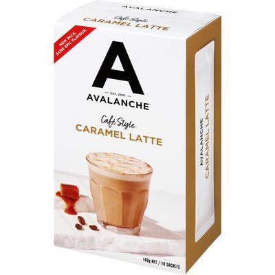 avalanche coffee sachets caramel latte