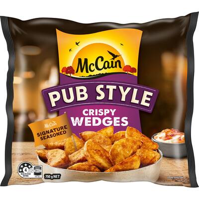 mccain pub style crispy wedges signature seasoning