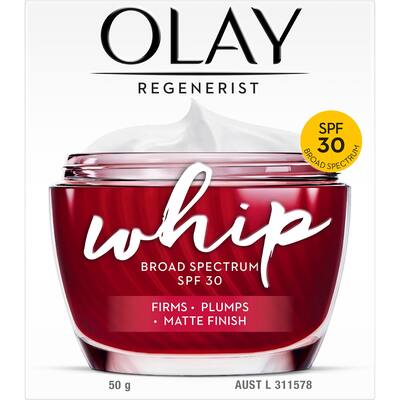 olay regenerist whip uv face cream moisturiser spf 30