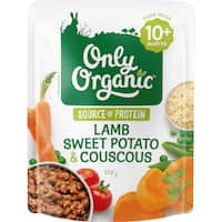 only organic 10 months + baby food sweet potato, lamb & couscous
