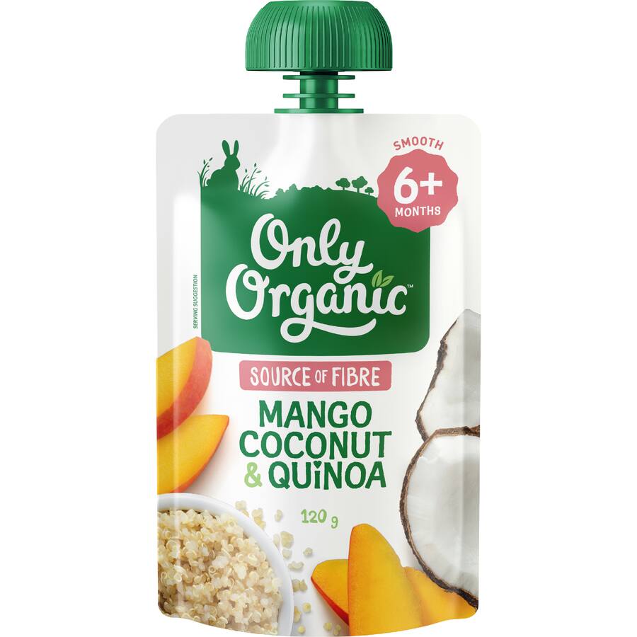 Only Organic Stage 2 Baby Food Mango, Coconut & Quinoa
