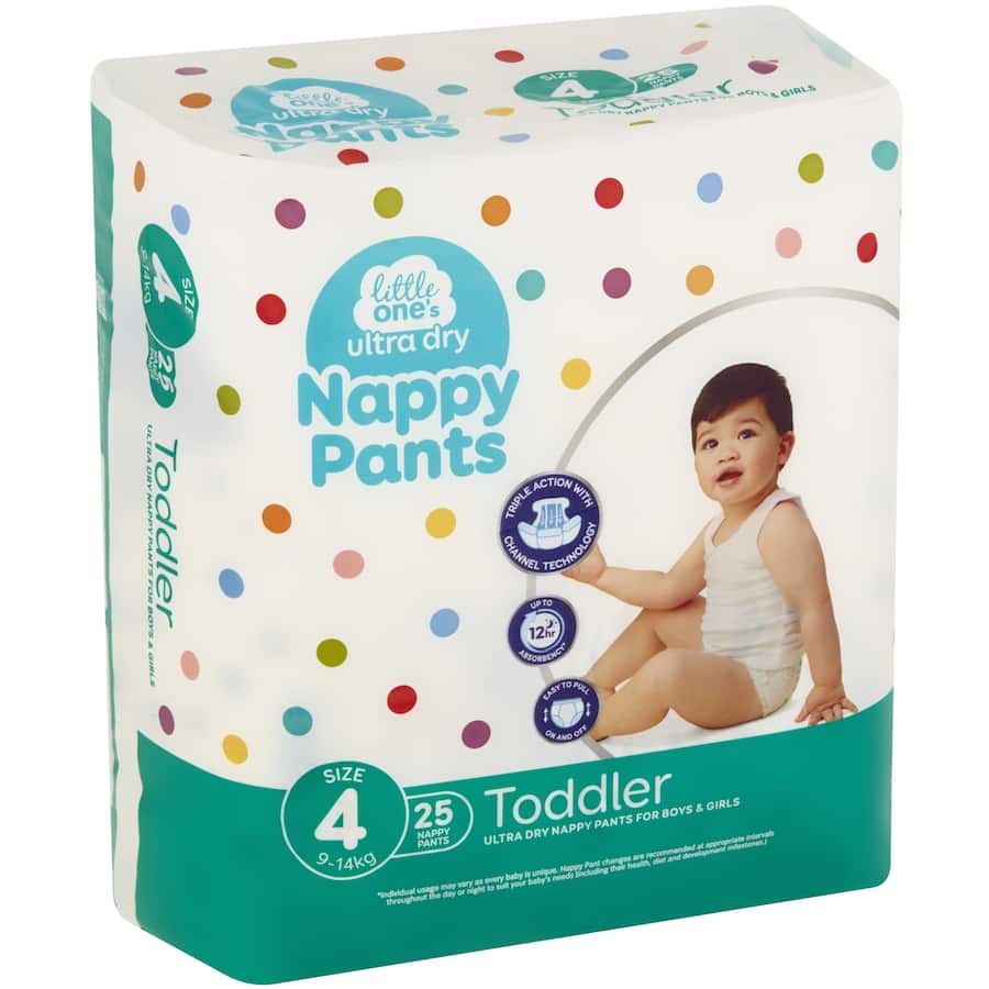 Little Ones Convenience Nappy Pants Toddler Size 4