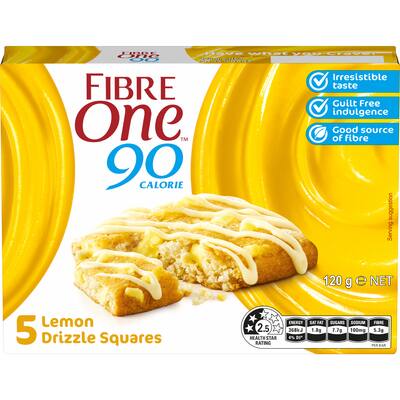 fibre one cake bars lemon drizzle
