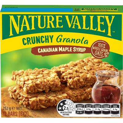 nature valley crunchy muesli bars canadian maple syrup