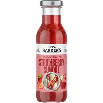 barker's berry topping strawberry sundae sauce