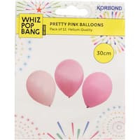 Whiz Pop Bang Balloons Pink 30cm