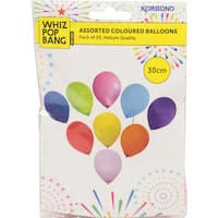 Whiz Pop Bang Balloons Coloured 30cm