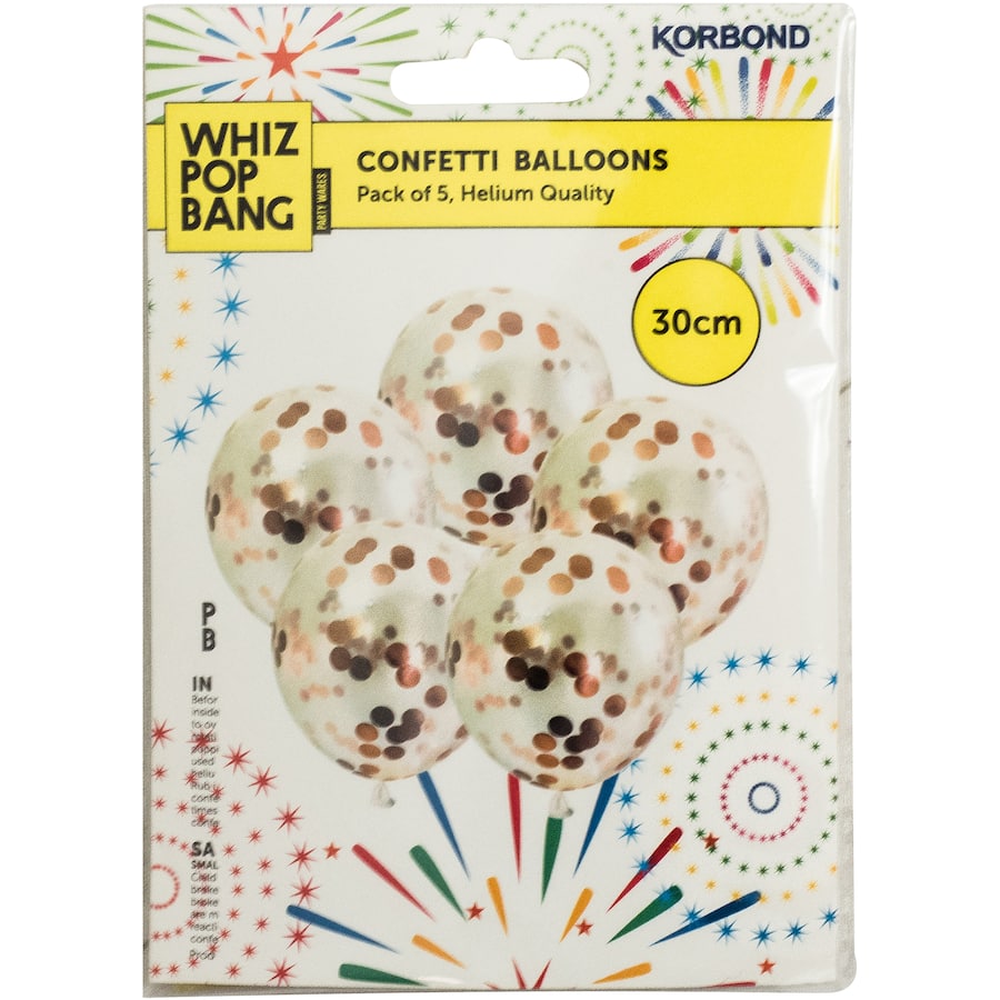 Whiz Pop Bang Balloons Confetti 30Cm