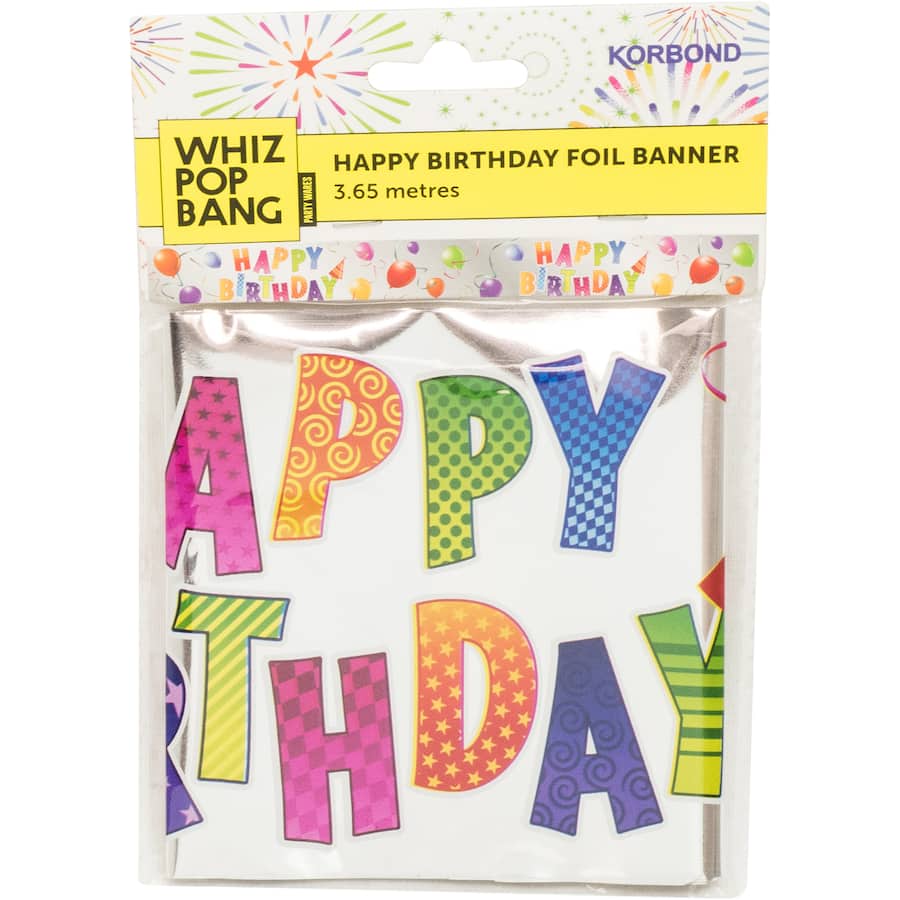 Happy Birthday Banner Foil