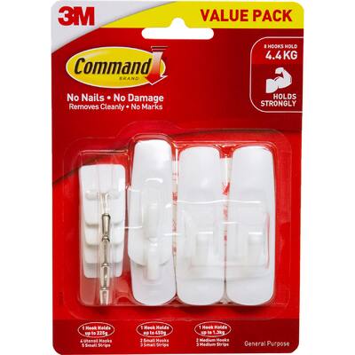 3m command mixed hooks value 8pack