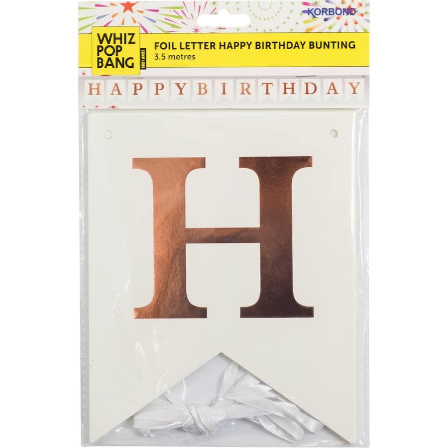 Happy Birthday Bunting Letter Foil