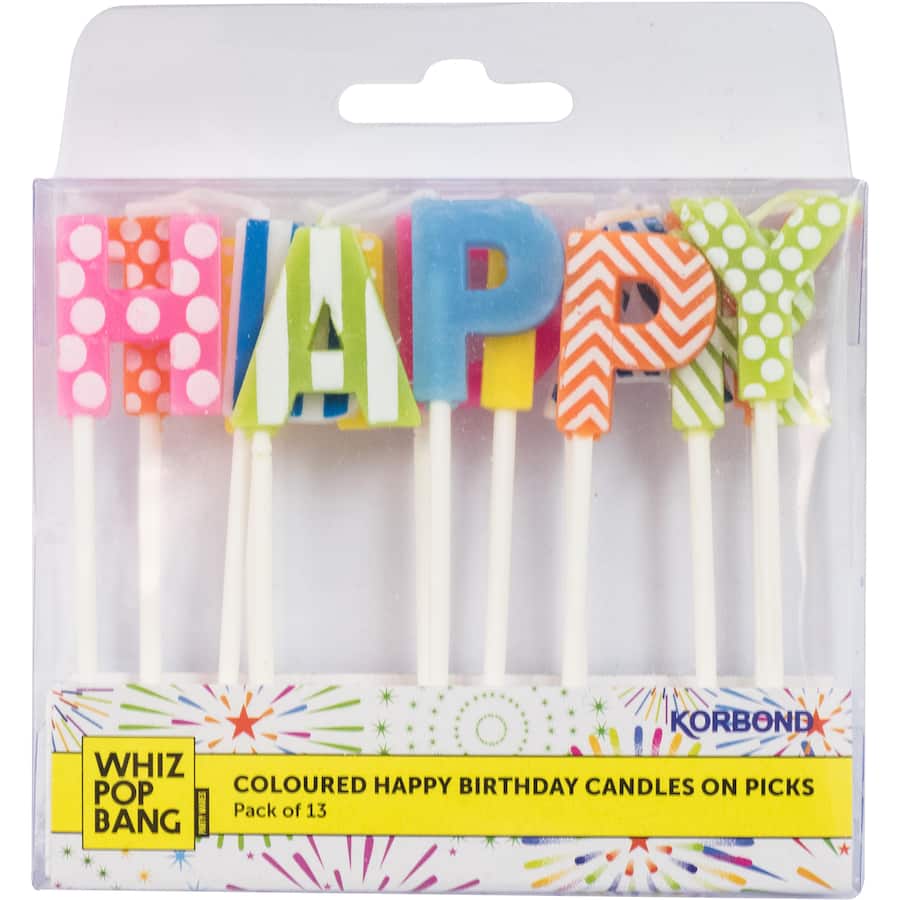 Whiz Pop Bang Candles Happy Birthday On Picks
