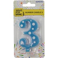 Whiz Pop Bang Candles Number 3