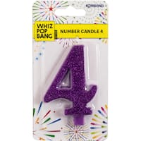 Whiz Pop Bang Candles Number 4