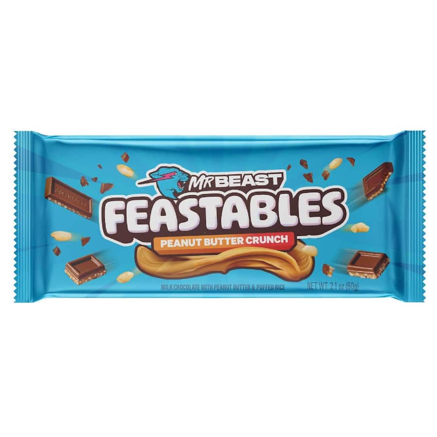 Mr Beast Feastables Chocolate Bar Peanut Butter Crunch