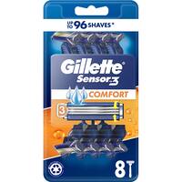 gillette sensor 3 disposable razor comfort (8pk)