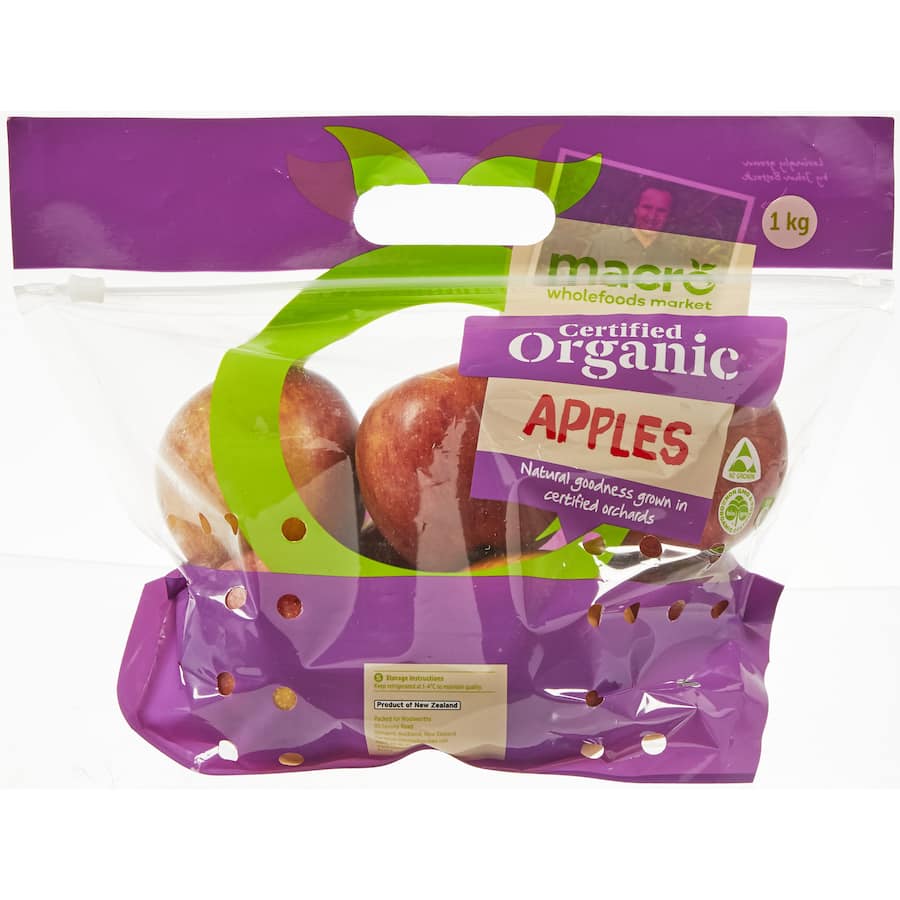 Macro Organic Fresh Fruit Apples Fuji