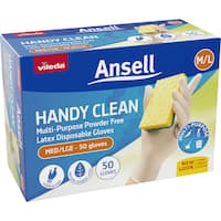 Vileda Ansell Handy Clean Latex Gloves M/L