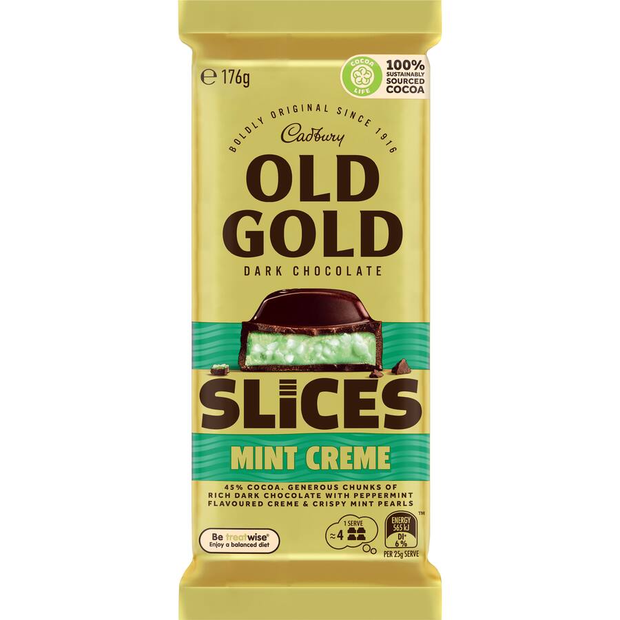 Cadbury Chocolate Old Gold Mint Slice