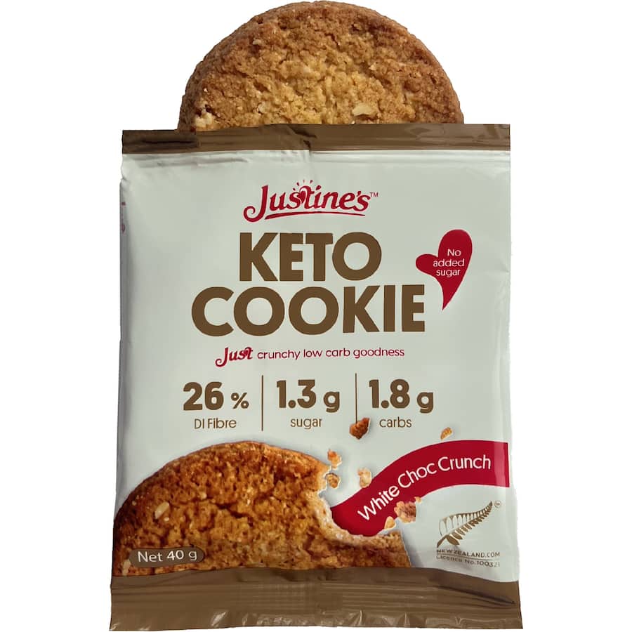 Justines Keto Cookies White Choco Crunch