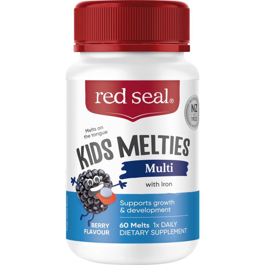 Red Seal Kids Melties Multi Vitamins With Iron Berry