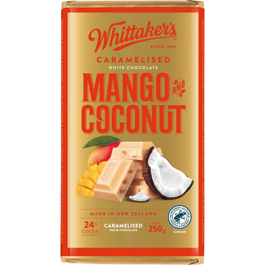 Whittakers Chocolate White Mango & Coconut