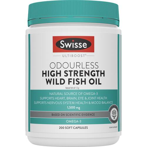 Swisse Ultiboost Fish Oil Odourless Hi-Strength 1500mg