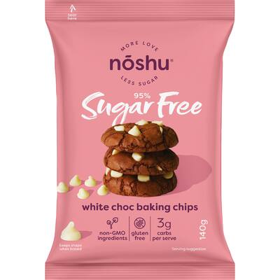 noshu 95% sugar free chocoate chips white chocolate
